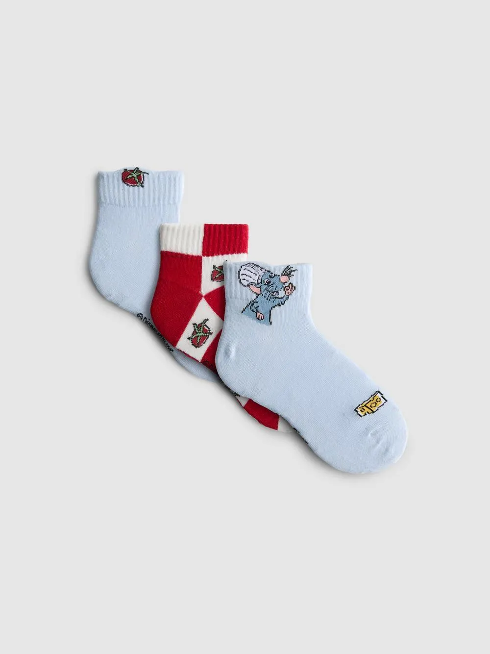 „Disney Rataouille“ Sneakersocken, 3er-Pack