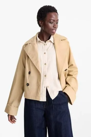 Cropped trench coat