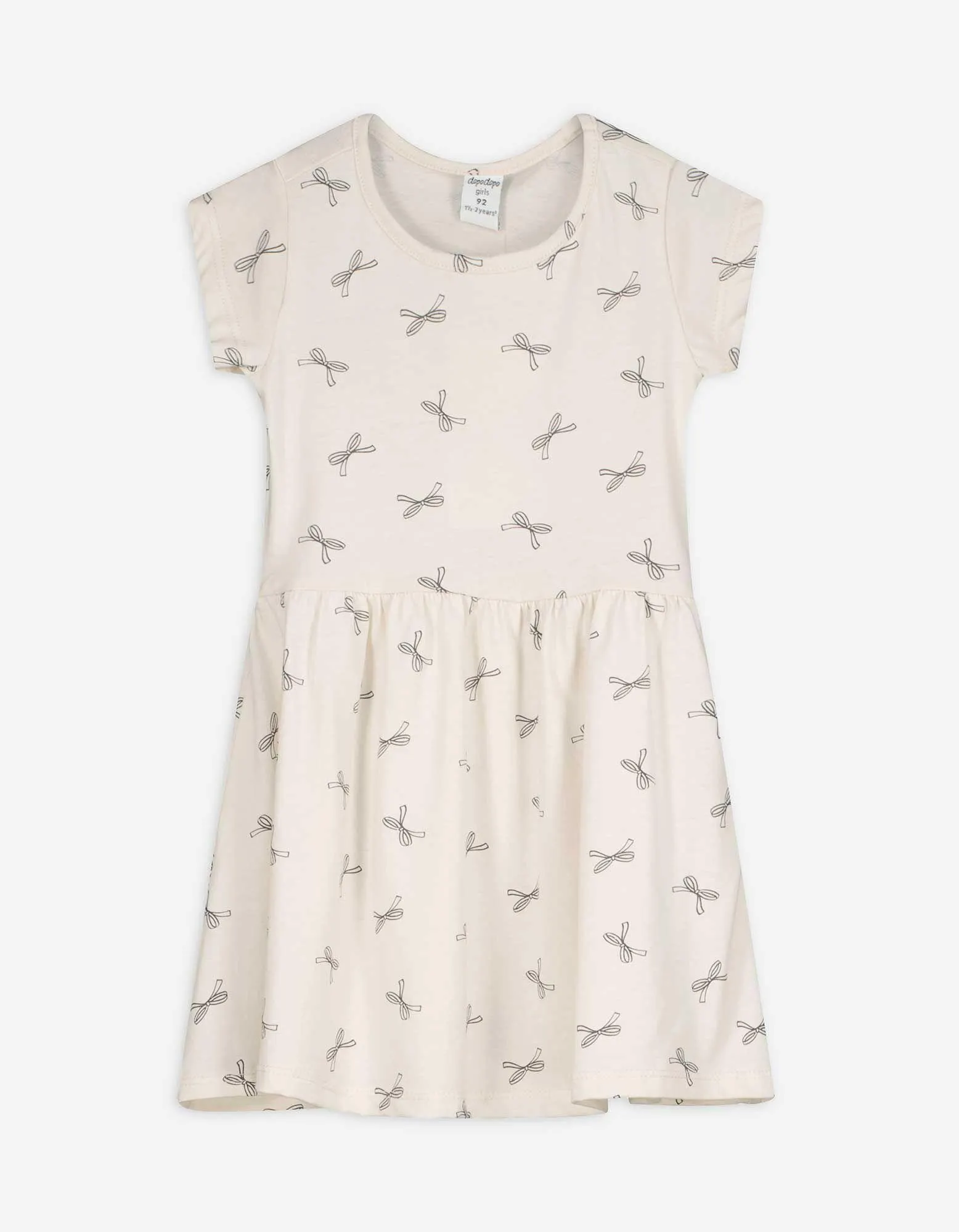 Kleid - Allover-Muster - beige