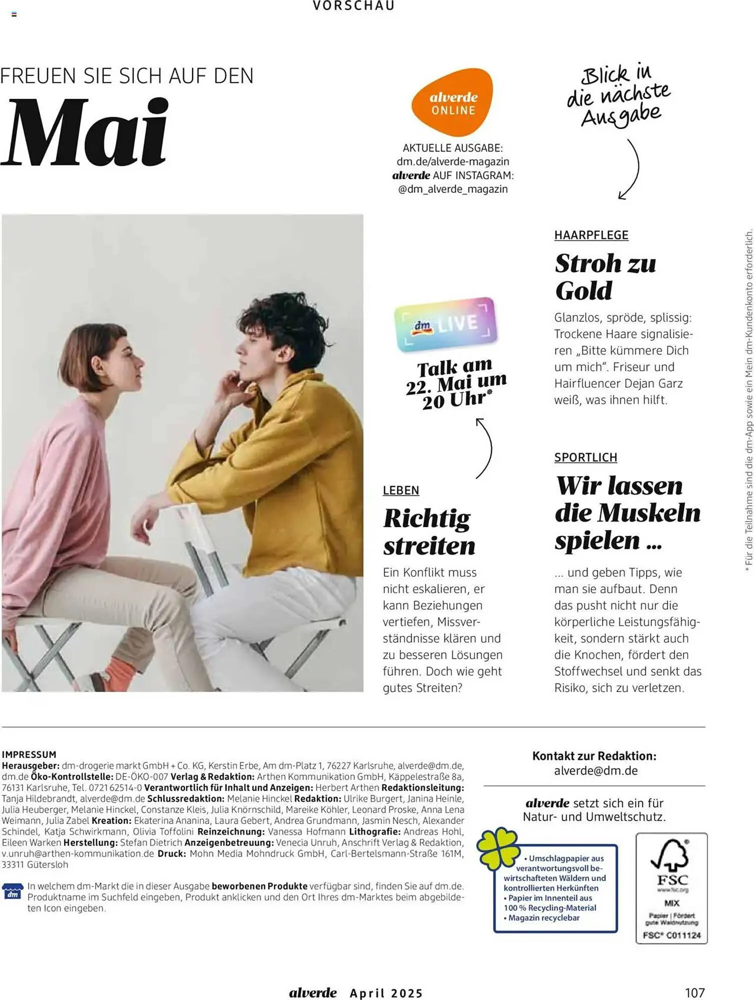 dm drogerie Prospekt von 1. April bis 30. April 2025 - Prospekt seite 107