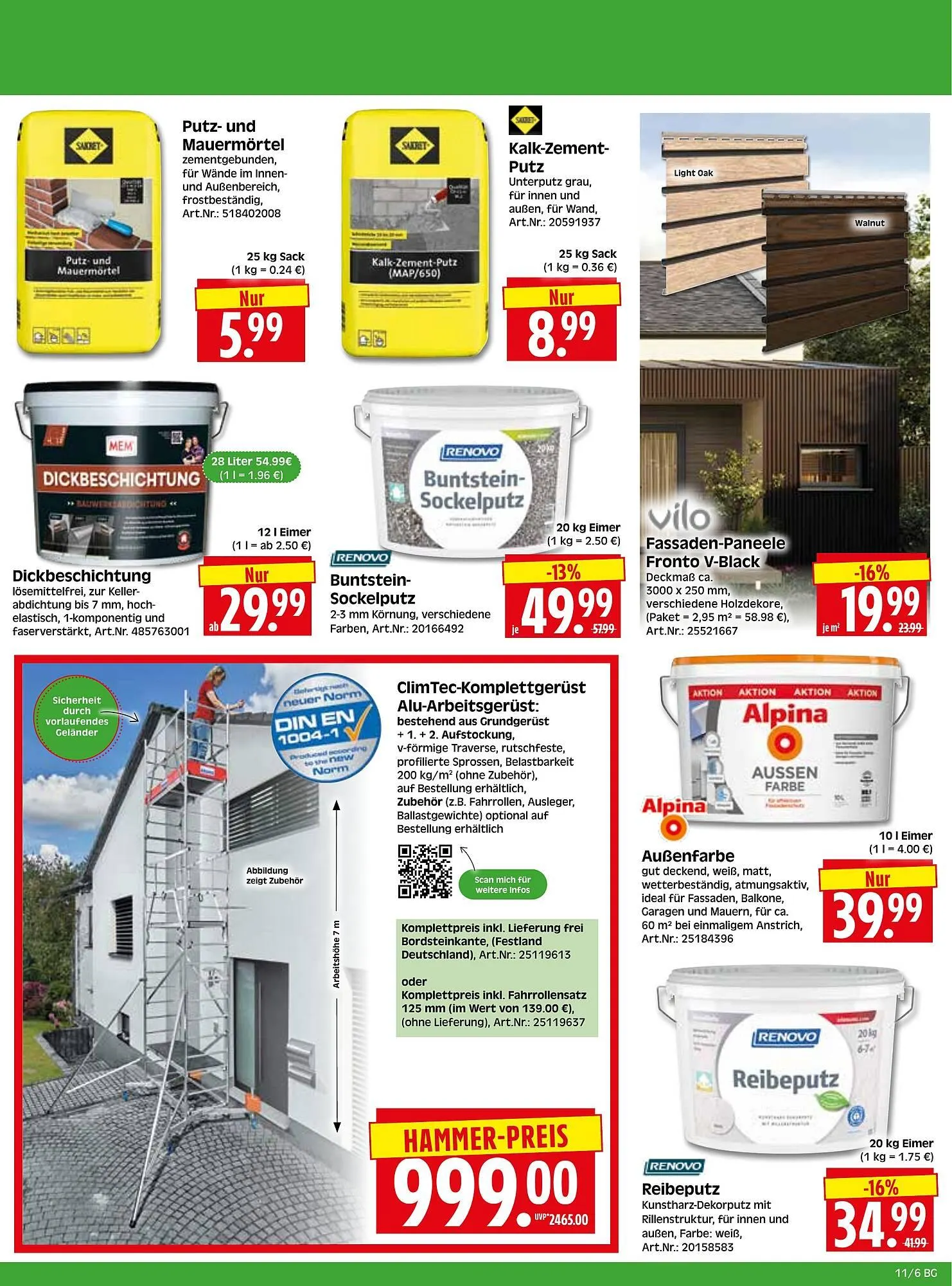 Herkules Baumarkt Prospekt von 9. März bis 14. März 2026 - Prospekt seite 6