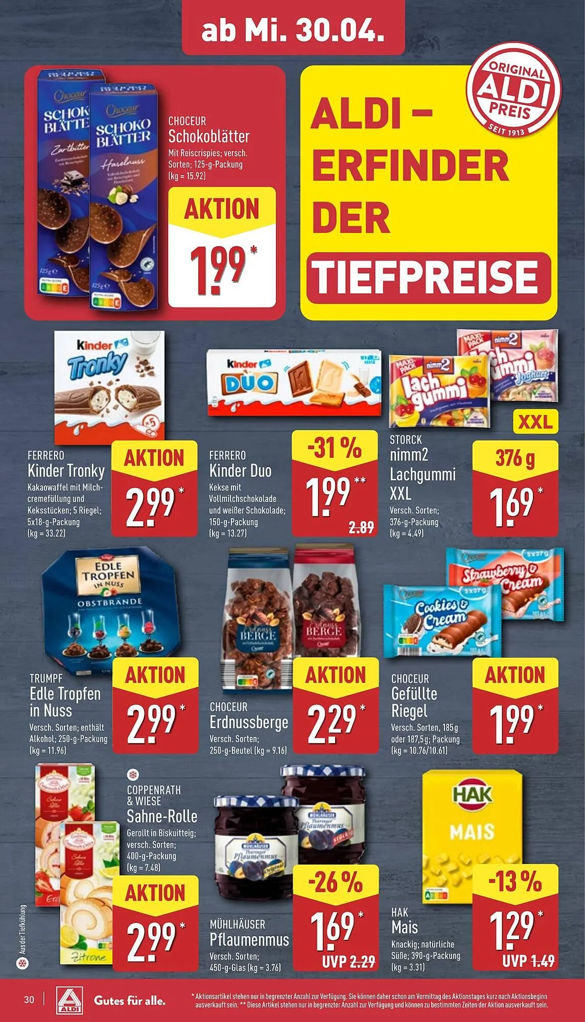 Aldi Nord Prospekt von 28. April bis 3. Mai 2025 - Prospekt seite 30
