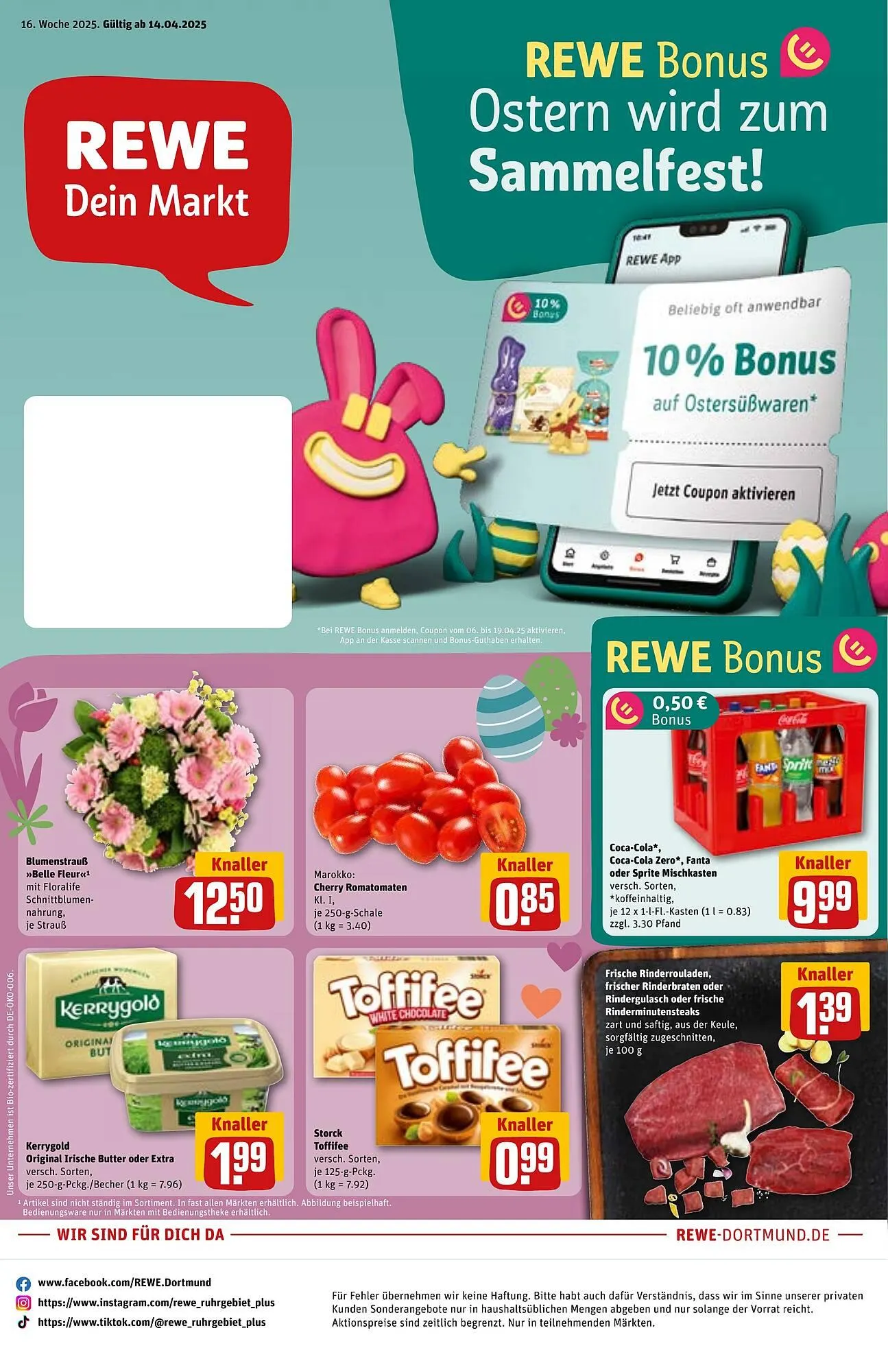 REWE Prospekt von 14. April bis 19. April 2025 - Prospekt seite 1