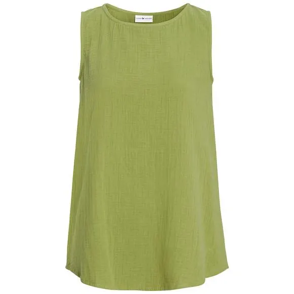 Damen Musselin-Top in Unifarben