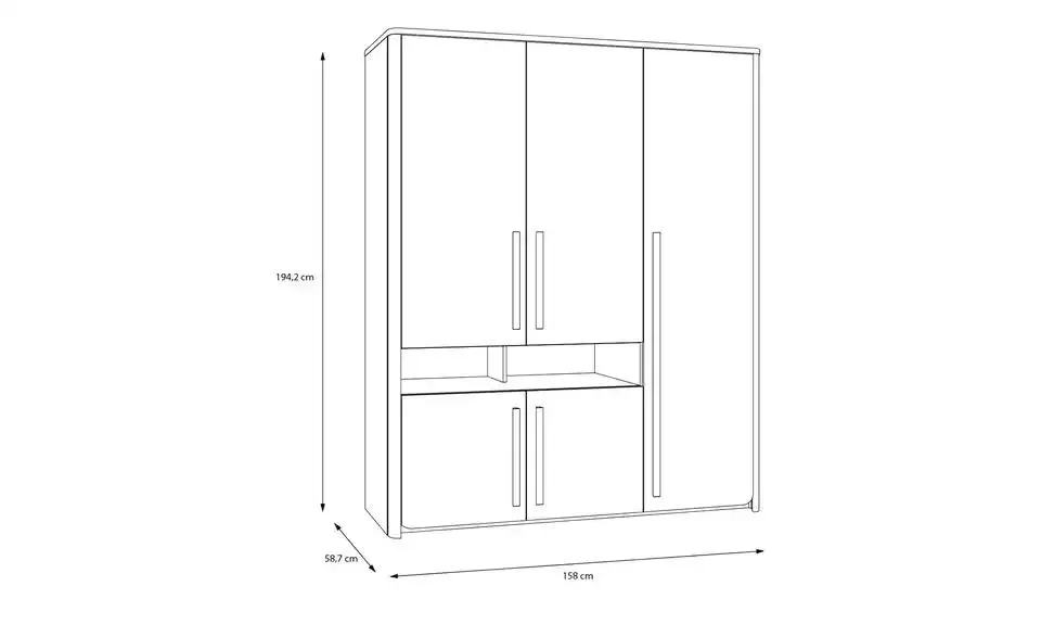 BHT 158|194,2|58,7 cm