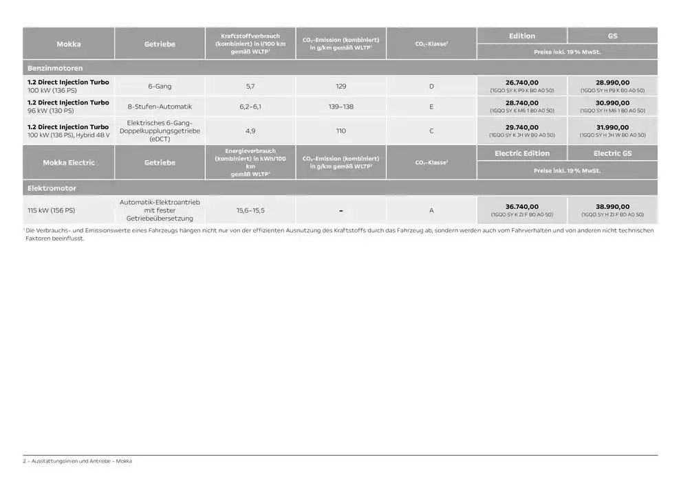 Opel Mokka von 12. November bis 12. November 2025 - Prospekt seite 2