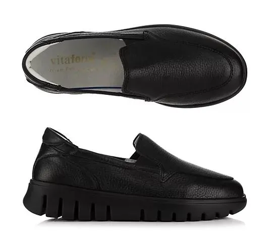 VITAFORM Damen-Slipper Hirschleder flexible Leichtsohle