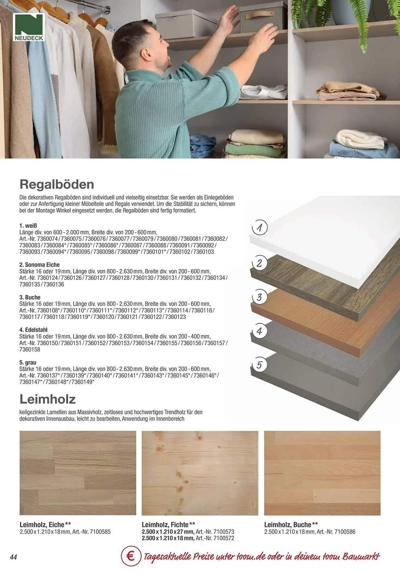 Toom Baumarkt Prospekt von 15. Oktober bis 31. Dezember 2025 - Prospekt seite 44