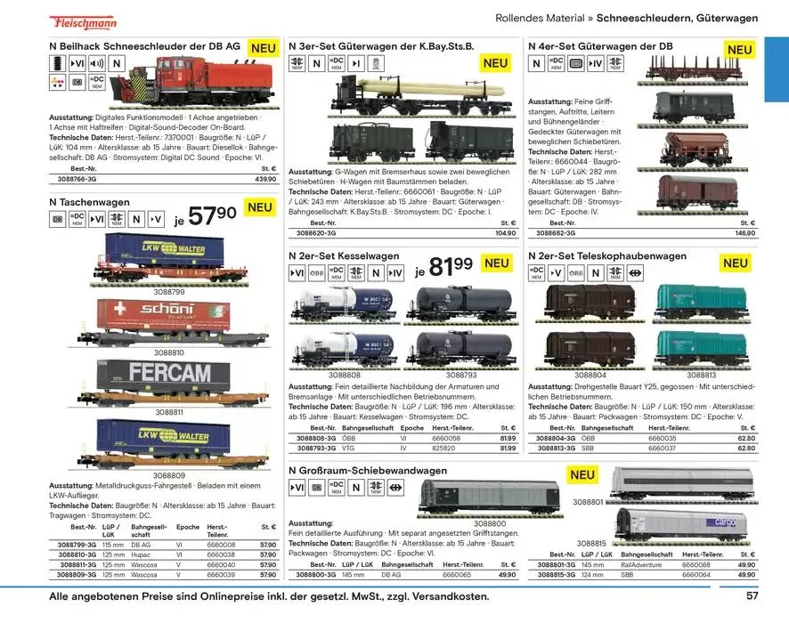 Modellbahn Katalog von 29. Oktober bis 31. Dezember 2025 - Prospekt seite 59
