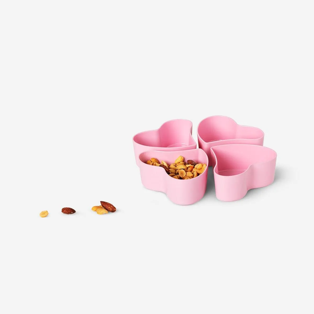 Set of pink serving bowls - 4 pcs