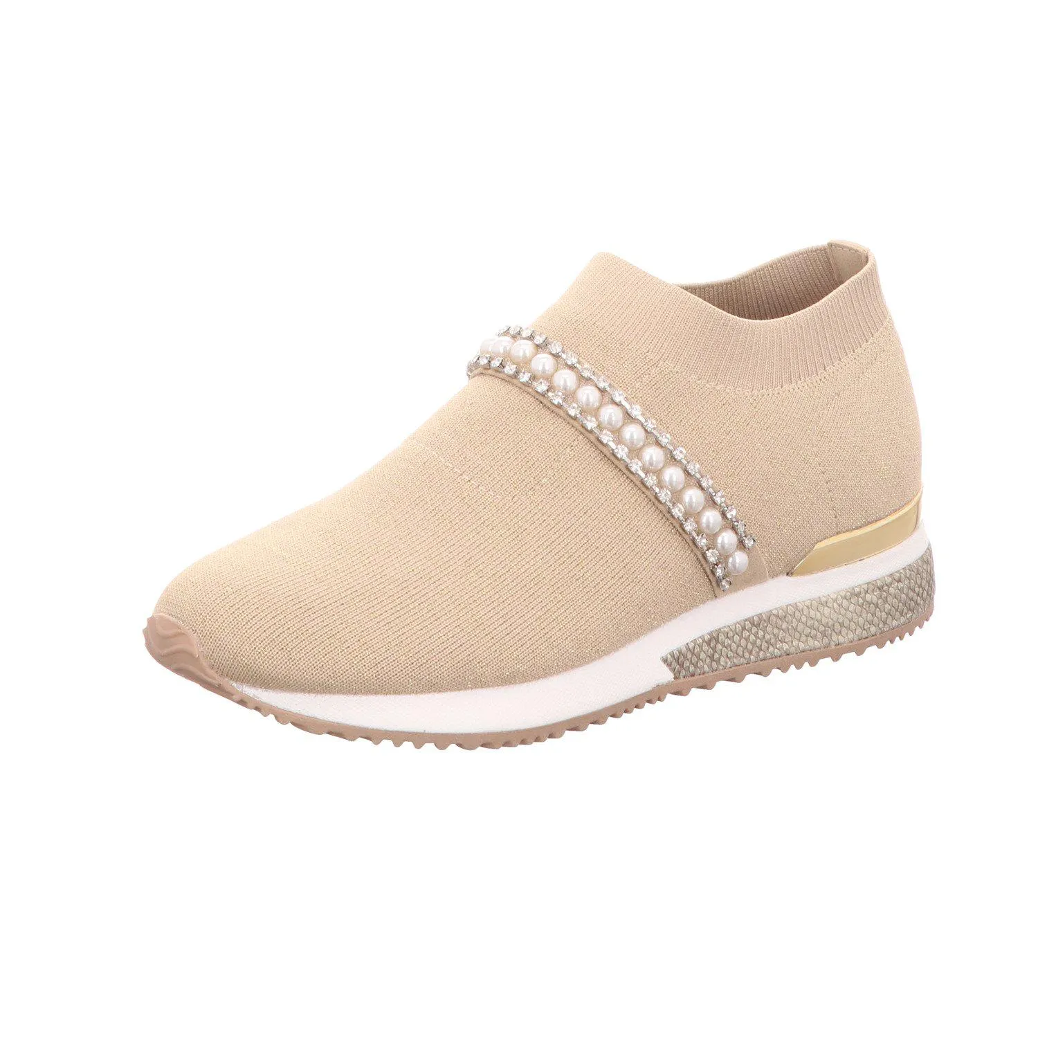 La Strada La Strada Damen-Sneaker-Slipper Sneaker with chain Beige