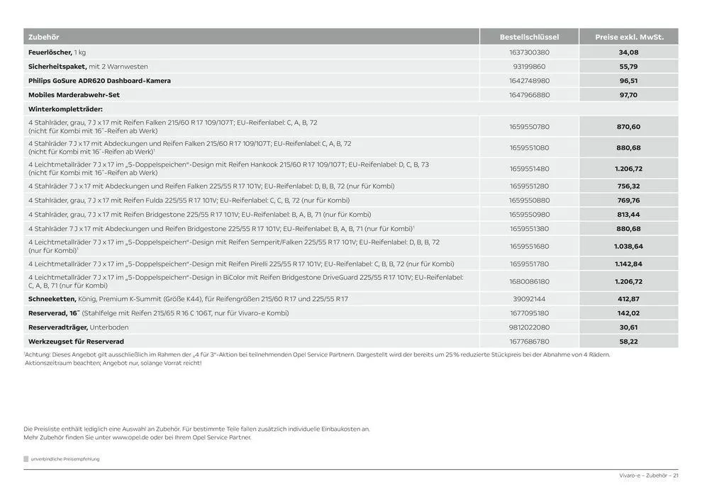 Opel Vivaro-e Cargo von 27. Februar bis 27. Februar 2025 - Prospekt seite 21