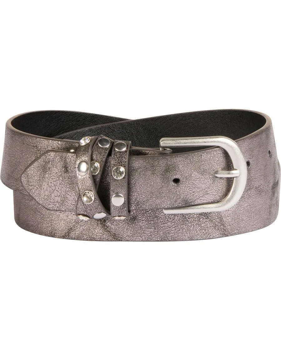 Silbergrauer Gürtel Janina curved, Gr. 115 – 135