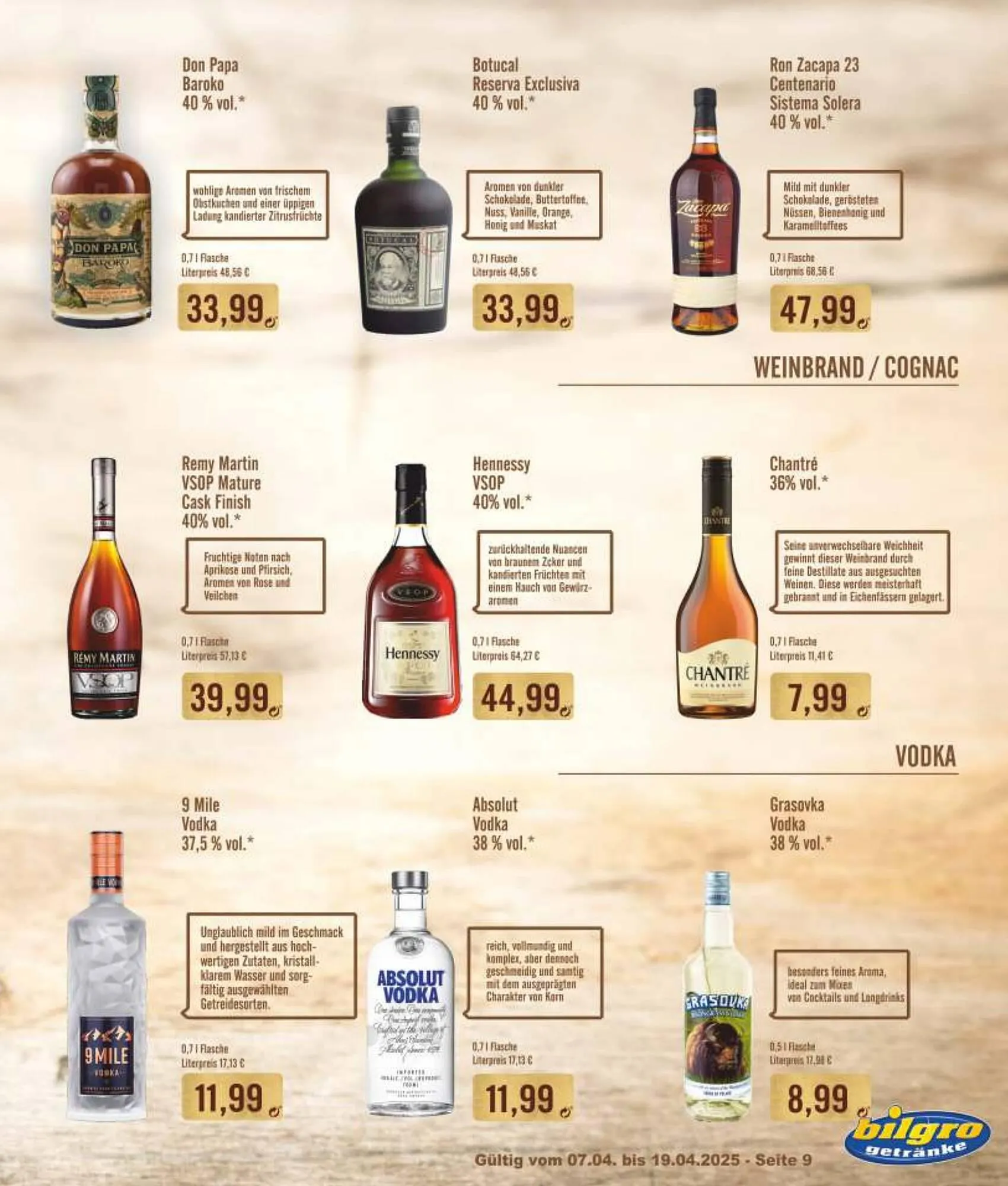 Bilgro Prospekt von 7. April bis 19. April 2025 - Prospekt seite 9