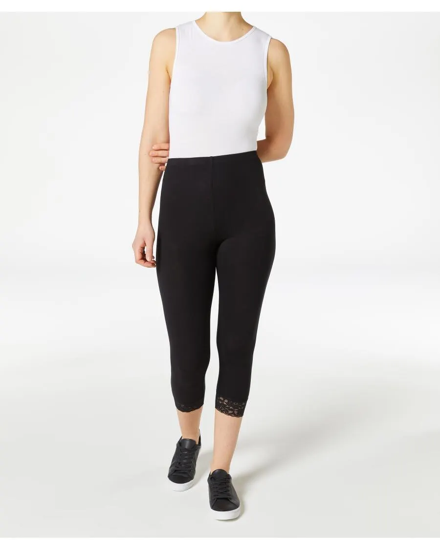 Leggings mit Spitze Janina, Caprilänge