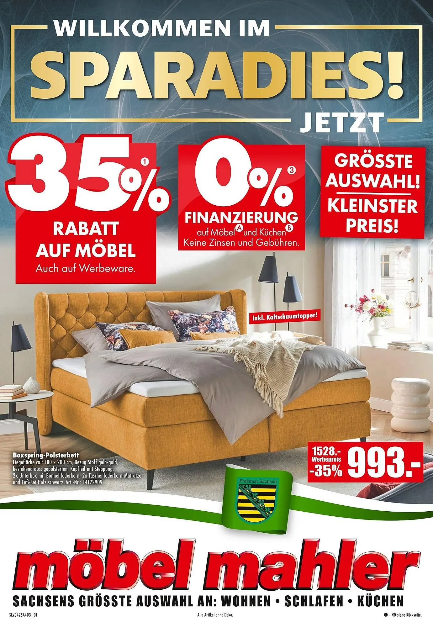 Möbel Mahler Prospekt von 2. April bis 15. April 2025 - Prospekt seite 1