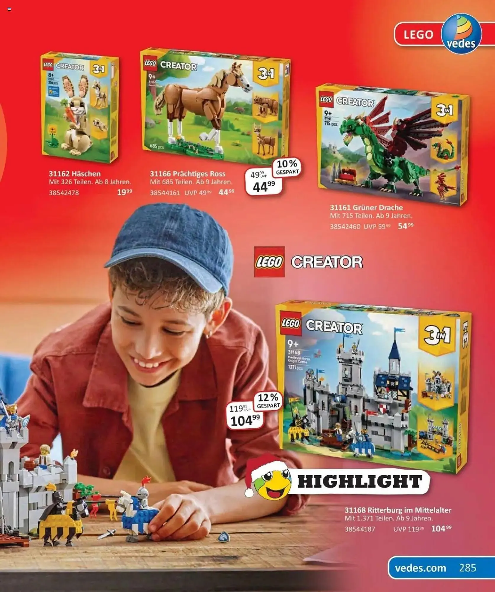 Vedes Prospekt von 29. September bis 6. Januar 2026 - Prospekt seite 285