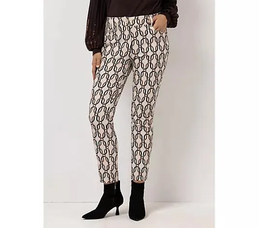KILIAN KERNER SENSES Hose, knöchellang 6-Pocket-Style elastische Ware gerades Bein