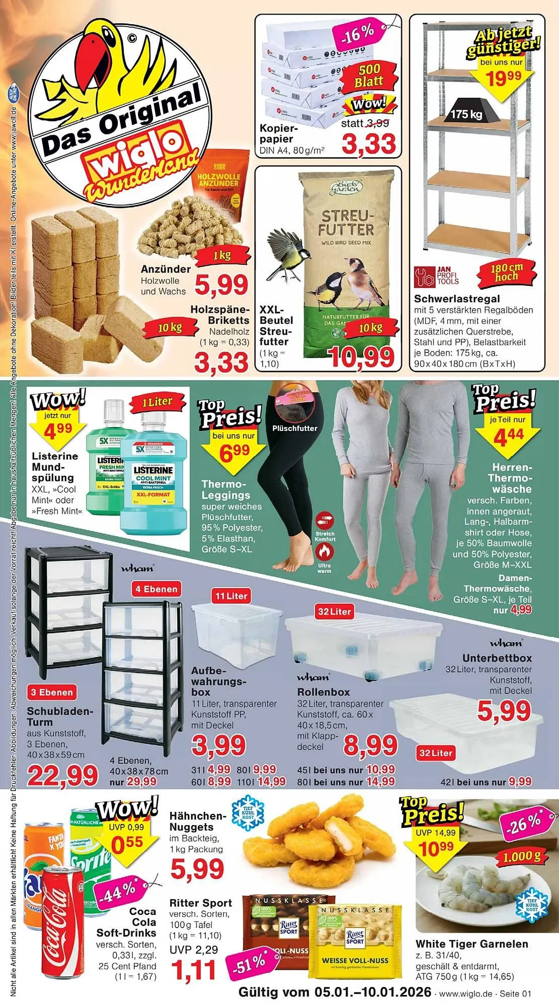Wiglo Wunderland Prospekt von 5. Januar bis 10. Januar 2026 - Prospekt seite 1
