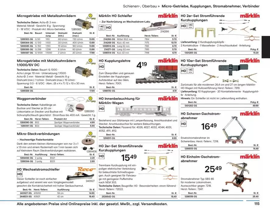 Modellbahn Katalog von 29. Oktober bis 31. Dezember 2025 - Prospekt seite 117