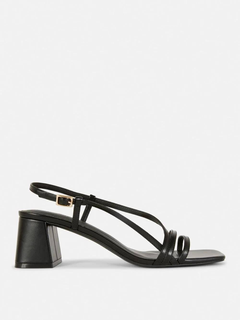 Slingback-Sandaletten mit eckiger Zehenpartie