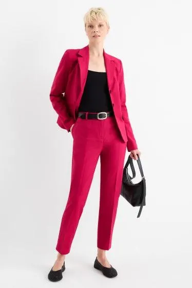 Business trousers - mid-rise waist - slim fit