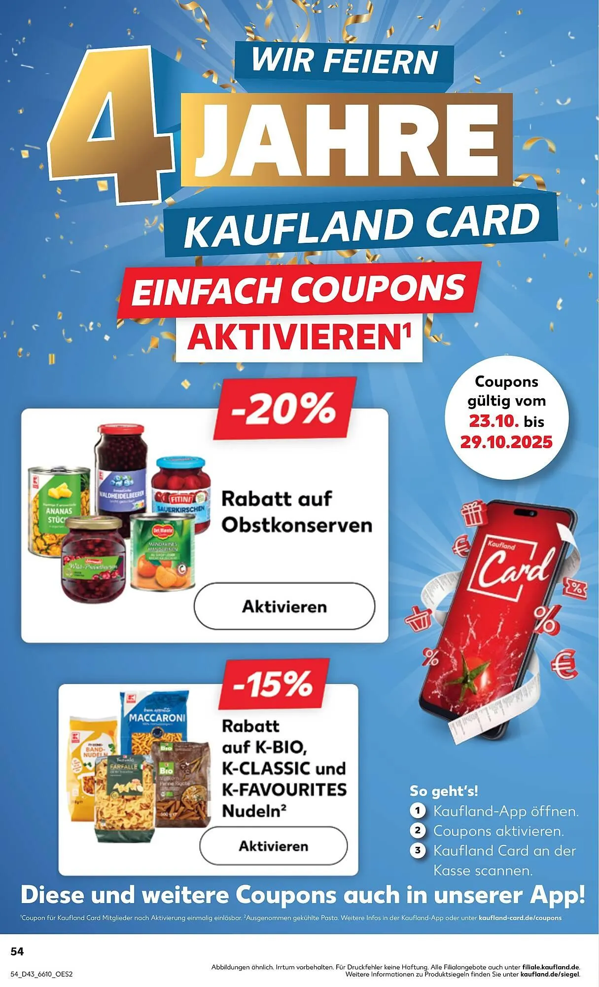 Kaufland Prospekt von 23. Oktober bis 29. Oktober 2025 - Prospekt seite 54