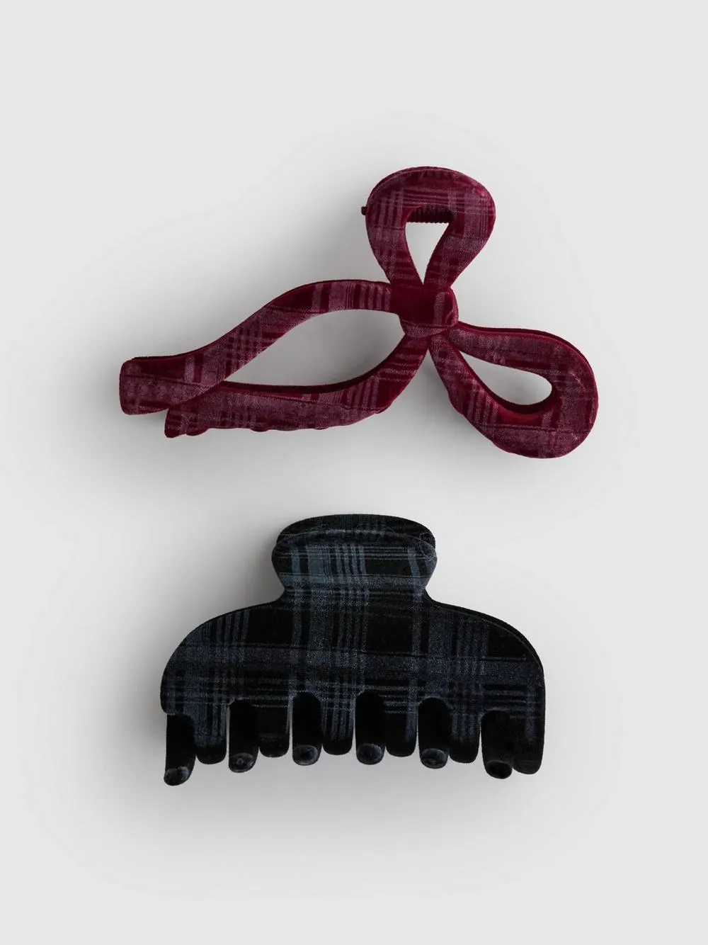 Haarklammern mit Karomuster, 2er-Pack