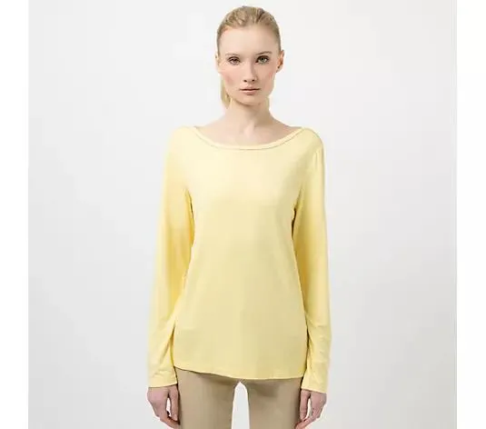 Wählen Sie Ihre Variante: STEFFEN SCHRAUT Shirt, Zierkette U-Boot Ausschnitt mit ECOVERO Viskose figurumspielend