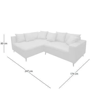 Ecksofa PRUNO mit Hocker