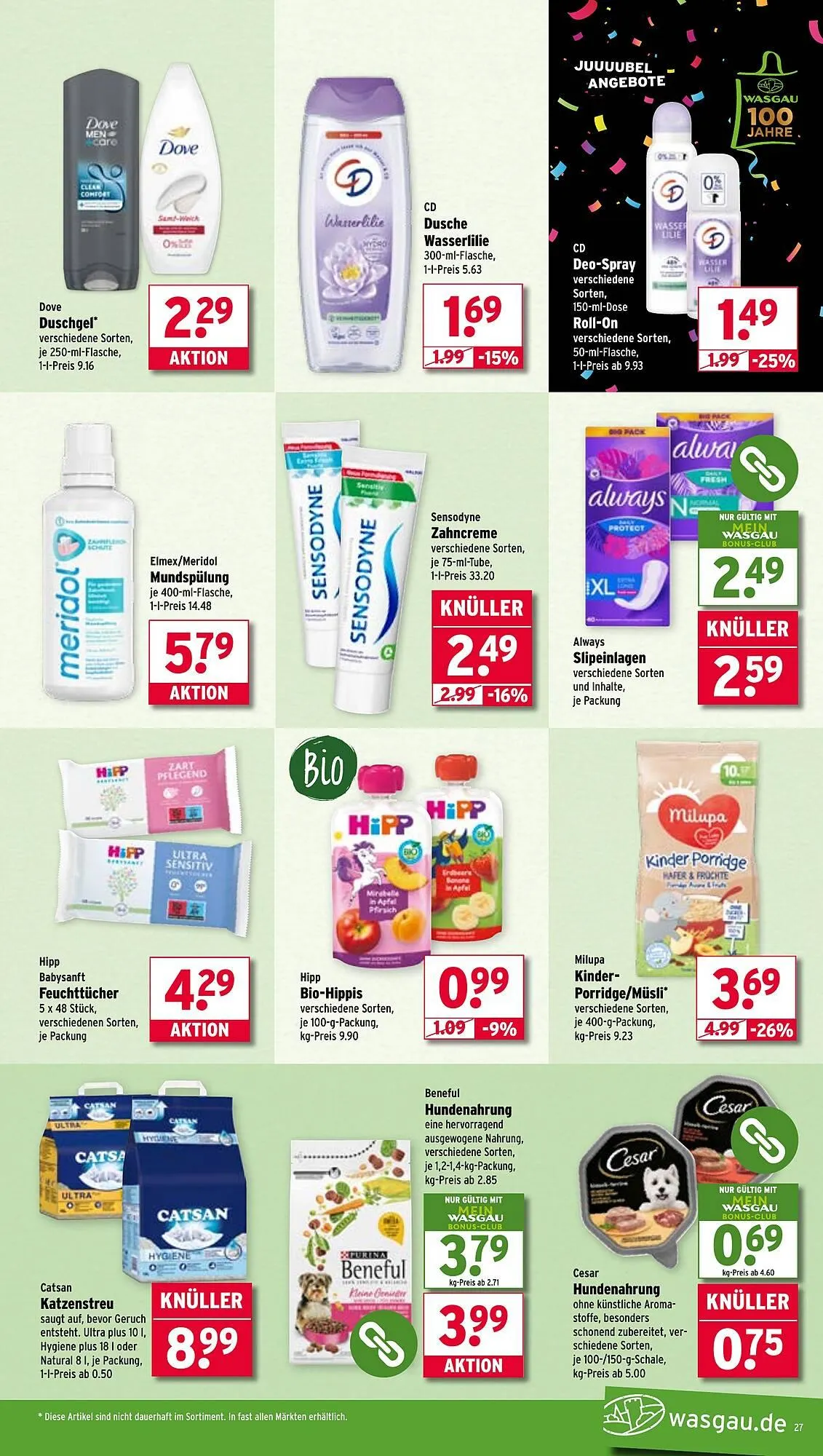 Wasgau Prospekt von 11. August bis 16. August 2025 - Prospekt seite 27