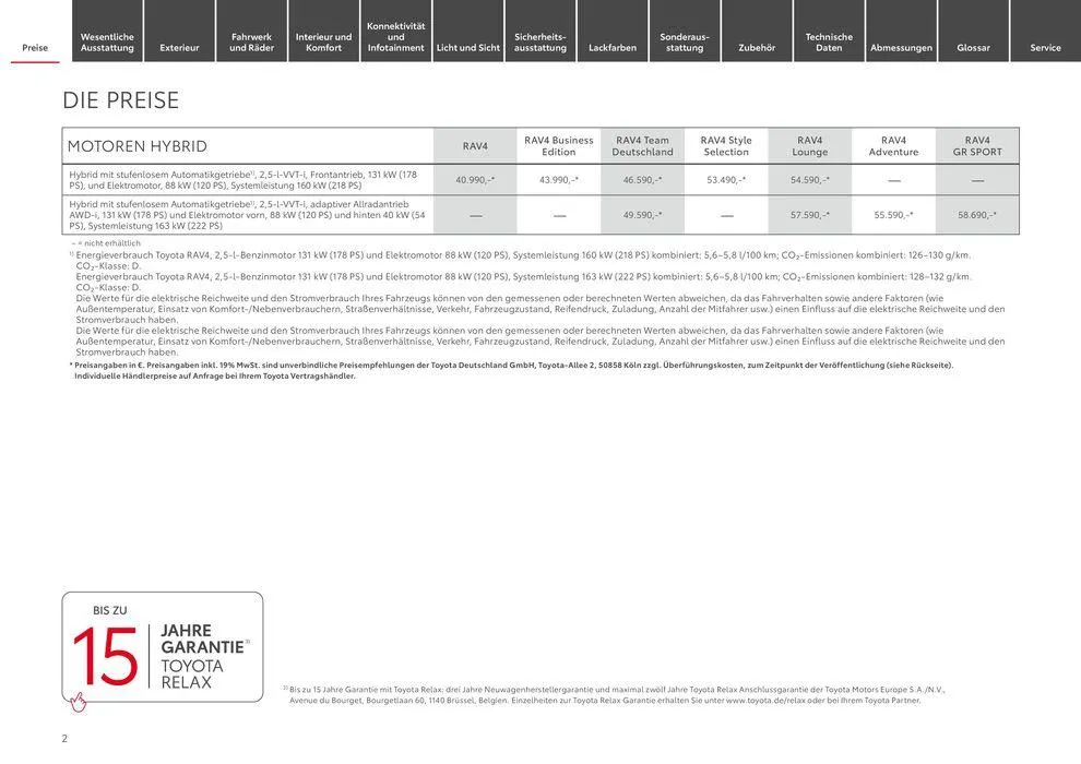 Toyota RAV4 von 4. Juni bis 4. Juni 2025 - Prospekt seite 2