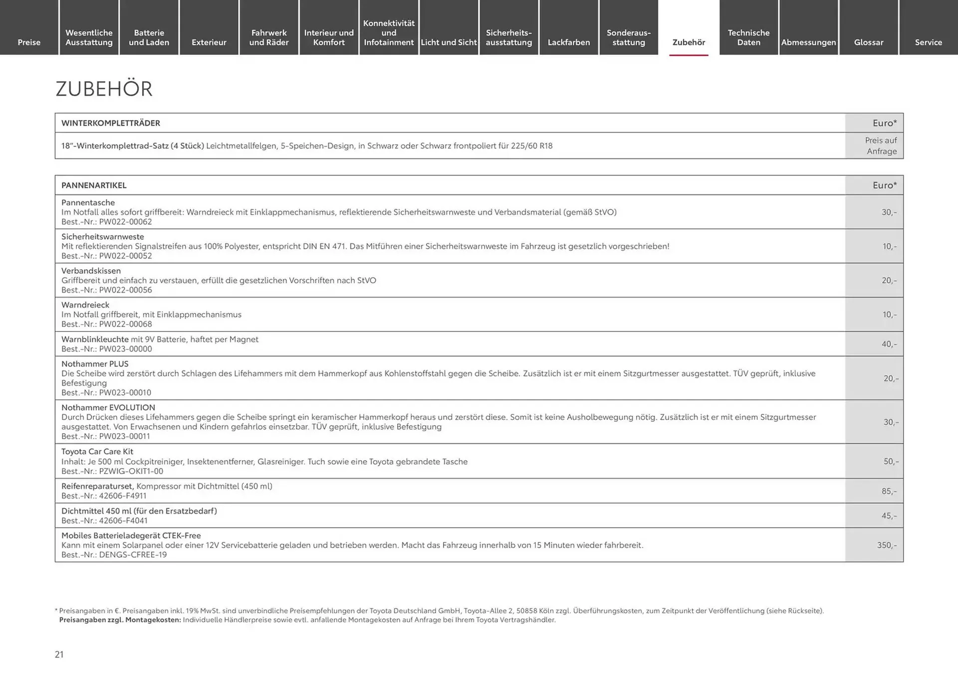 Toyota Prospekt von 26. September bis 26. September 2025 - Prospekt seite 21