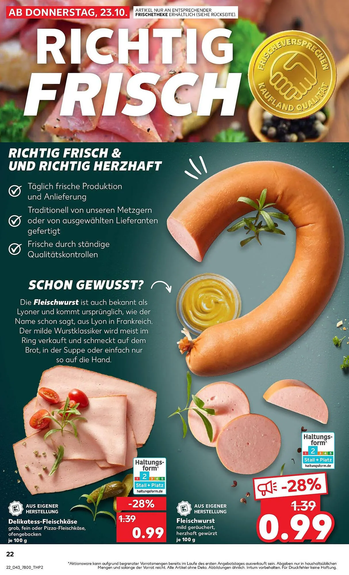 Kaufland Prospekt von 26. Oktober bis 29. Oktober 2025 - Prospekt seite 22