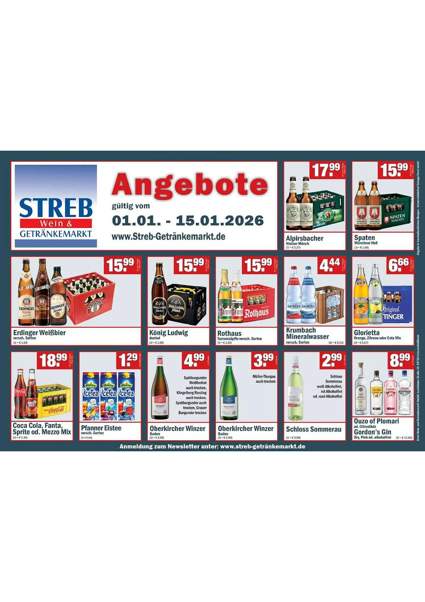 Streb Getränkemarkt Prospekt - 1