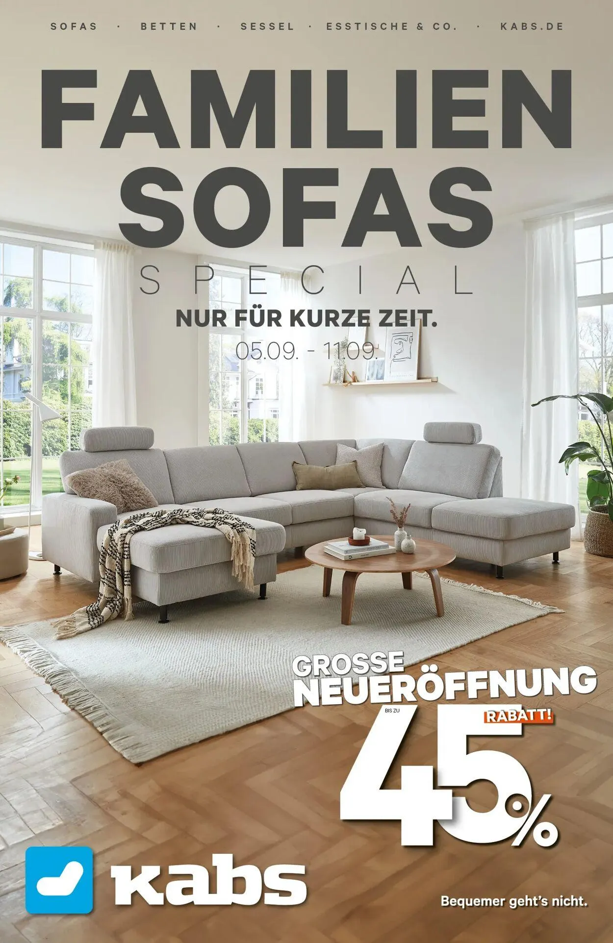 Kabs Aktueller Prospekt von 8. September bis 12. September 2025 - Prospekt seite 1