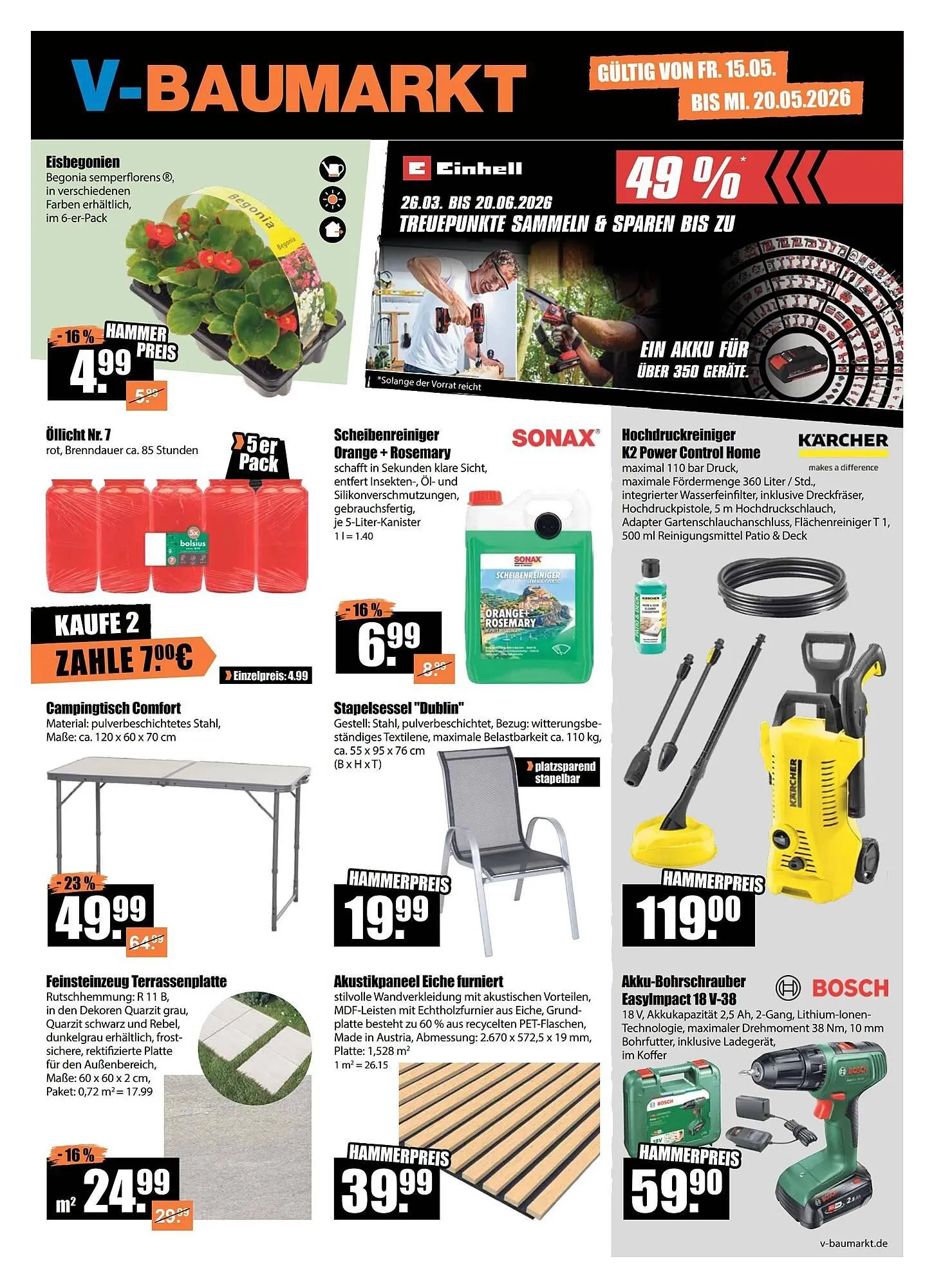 V Baumarkt Prospekt von 15. Mai bis 21. Mai 2026 - Prospekt seite 1