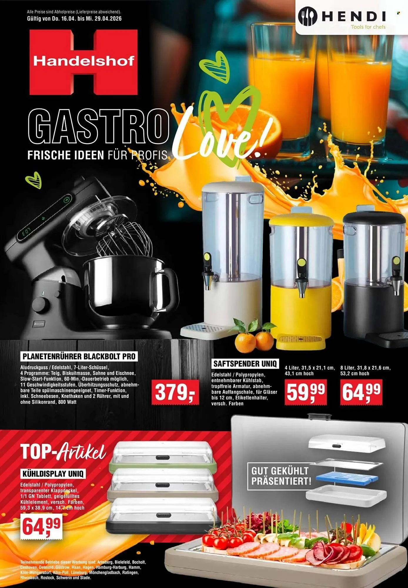 Handelshof Prospekt von 16. April bis 29. April 2026 - Prospekt seite 1