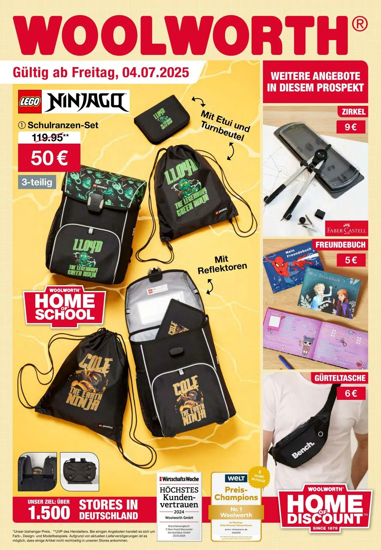 Woolworth Aktueller Prospekt von 25. August bis 8. September 2025 - Prospekt seite 1