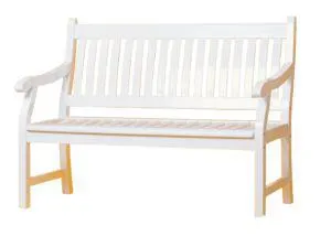 New Jersey 2-Sitzer Gartenbank weiß