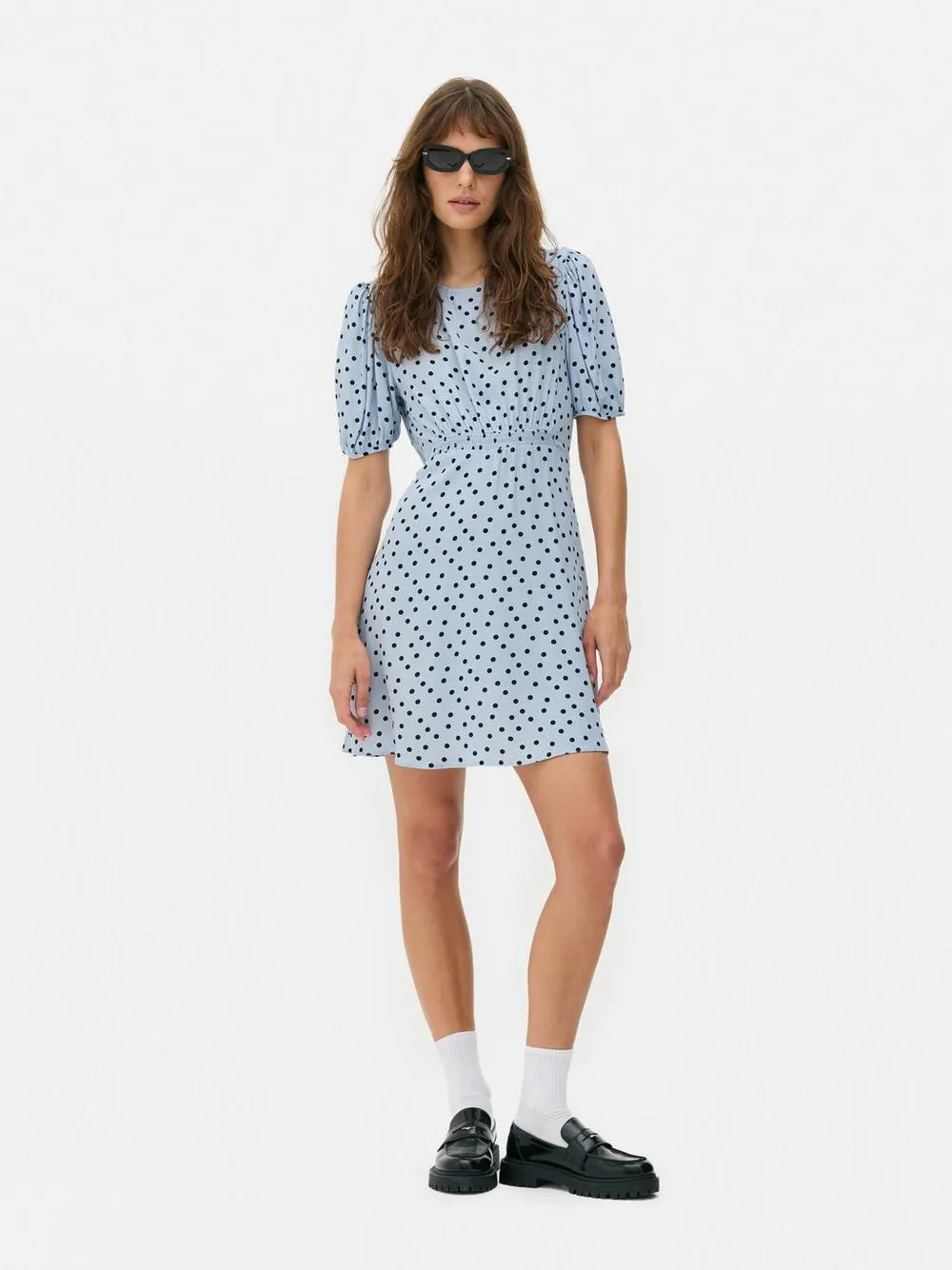 Minivestido de tarde estampado