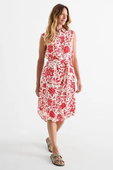 Viscose shirt dress - floral