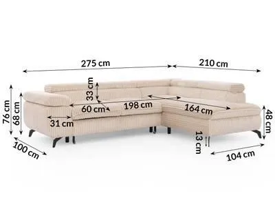Ecksofa mit Schlaffunktion Bonnie
