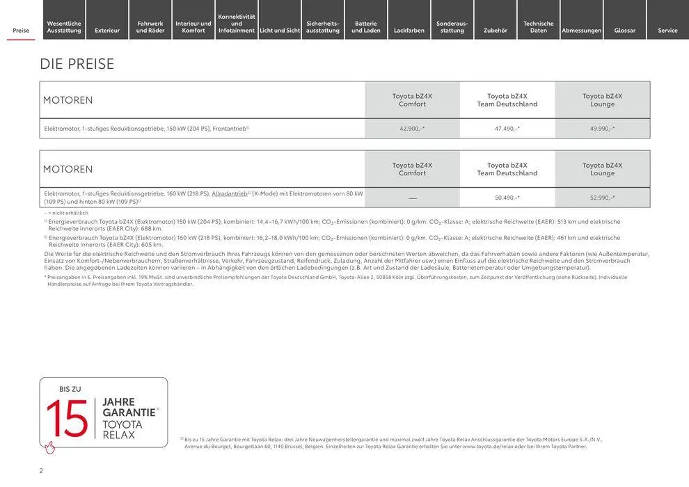 Toyota bZ4x von 11. Mai bis 11. Mai 2025 - Prospekt seite 2