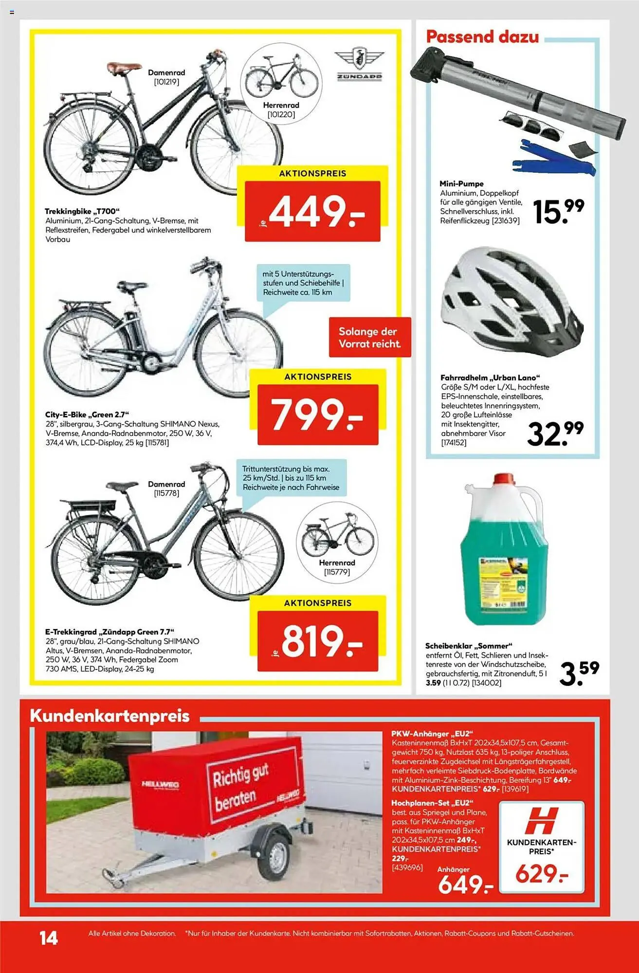 Hellweg Prospekt von 4. August bis 9. August 2025 - Prospekt seite 14