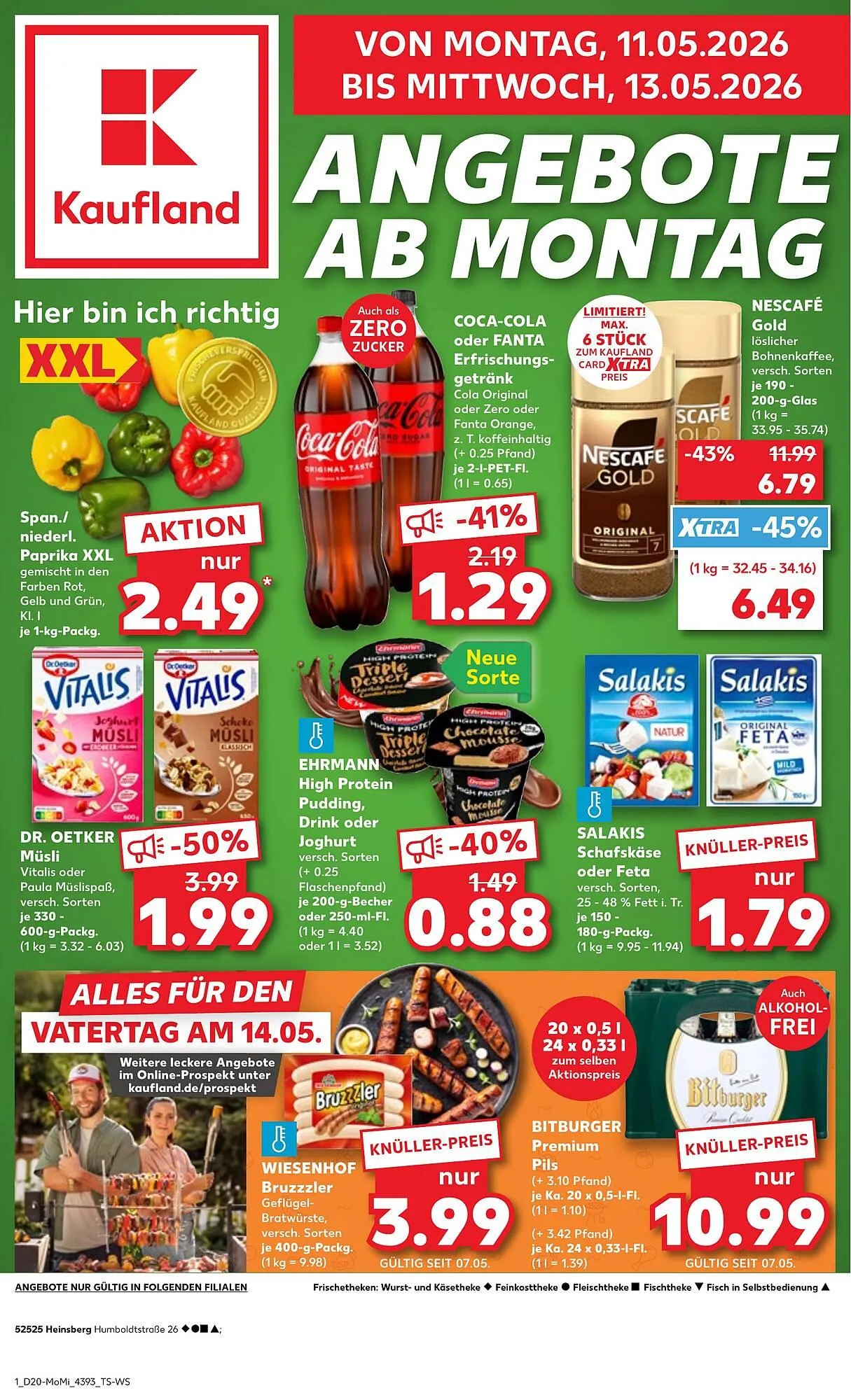 Kaufland Prospekt von 11. Mai bis 13. Mai 2026 - Prospekt seite 1