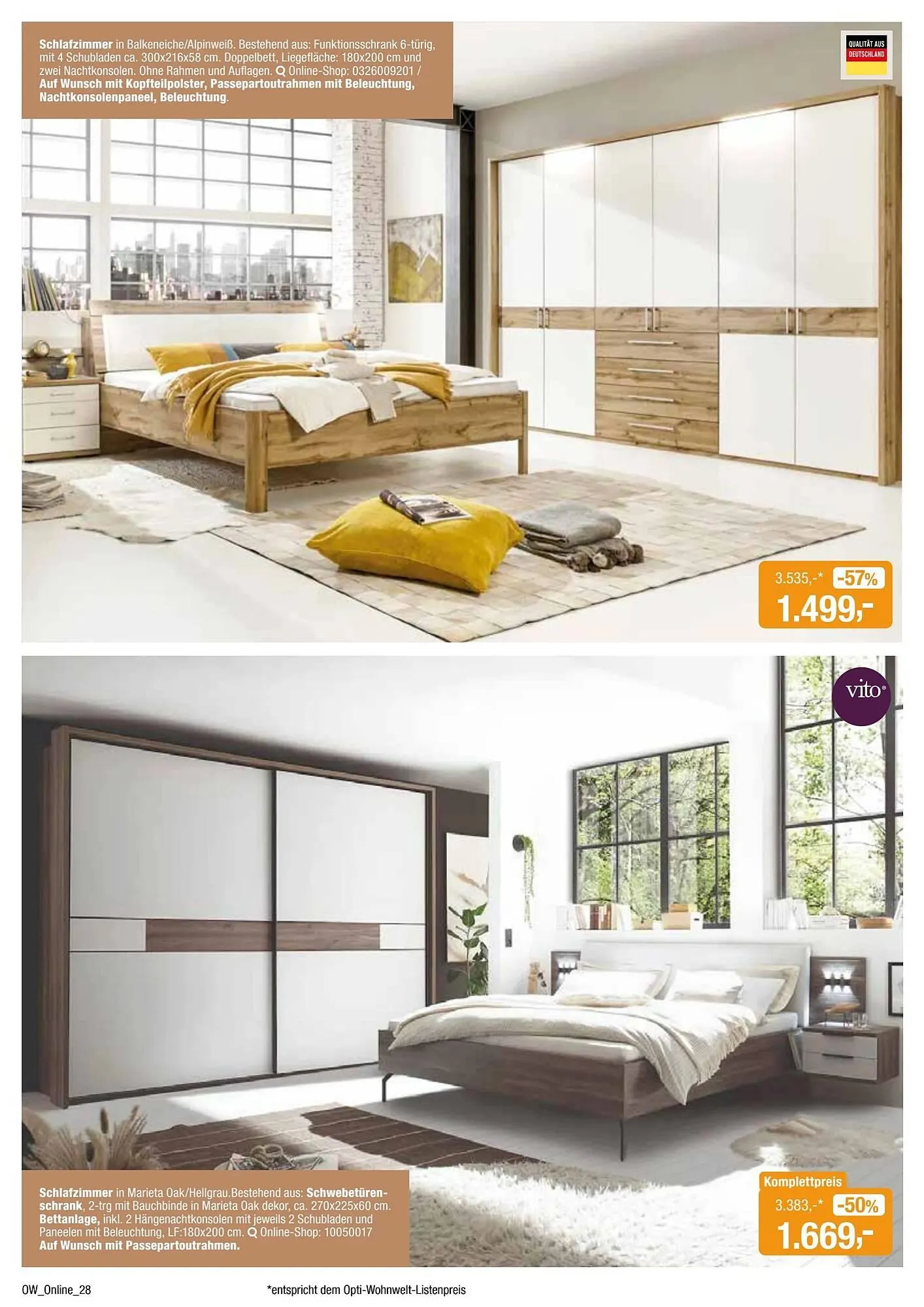 Opti Wohnwelt Prospekt von 13. April bis 24. April 2025 - Prospekt seite 28