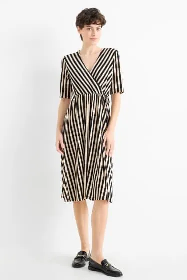 Wrap dress - striped
