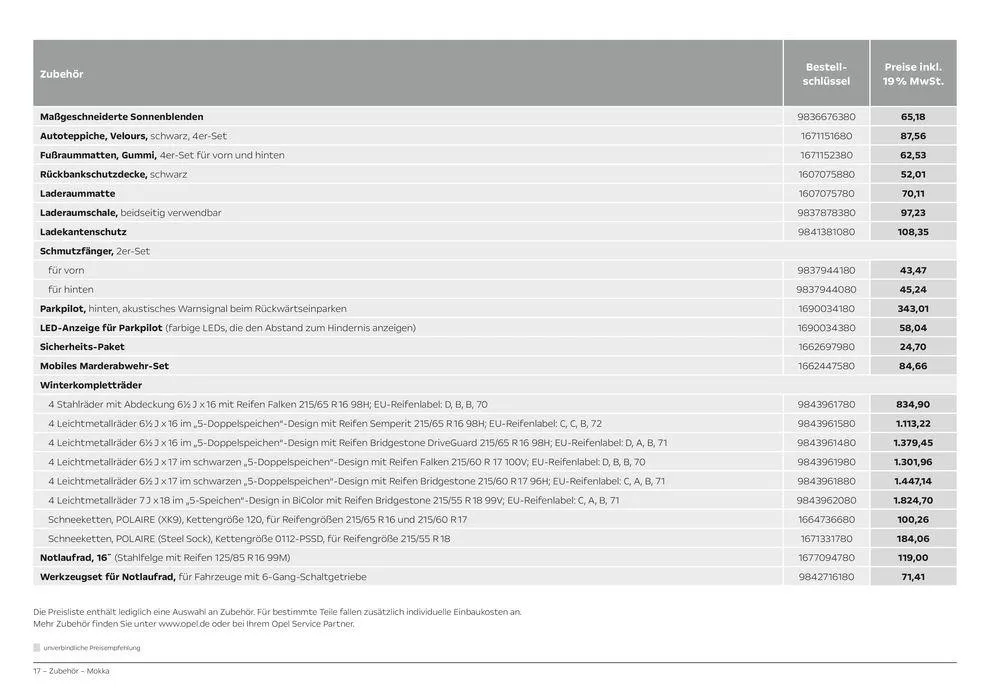 Opel Mokka von 11. Juni bis 11. Juni 2025 - Prospekt seite 17