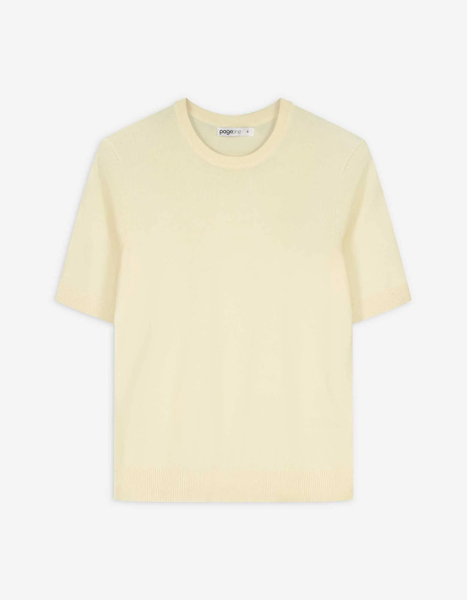 Pullover - Kurze Ärmel - hellgelb